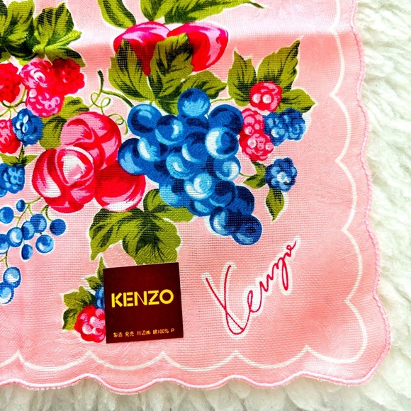 Kenzo Multicolor 100% Cotton Fruity Bandanna/Scarf - Picture 7 of 9